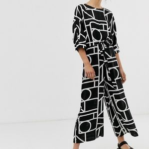ASOS geometric print wide-leg jumpsuit
